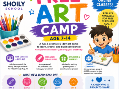 FREE Art Camp (Ages 7–14)